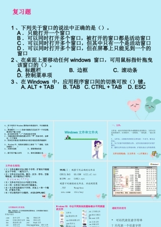 四年级信息技术下册 第三课 文件和文件夹《windows文件和文件夹》课件 河大版-河大版小学四年级下册信息技术课件