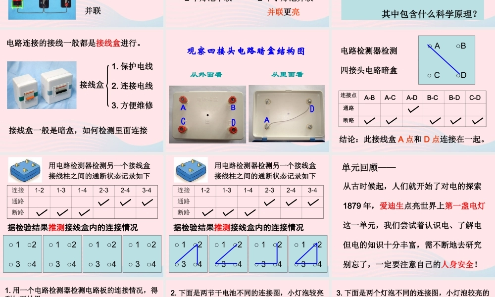 四年级科学下册 1 电 7 不一样的电路连接课件3 教科版-教科版小学四年级下册自然科学课件