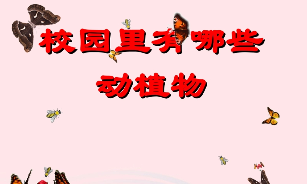 四年级科学上册 第6课《校园里有哪些动植物》课件（2） 鄂教版-鄂教版小学四年级上册自然科学课件