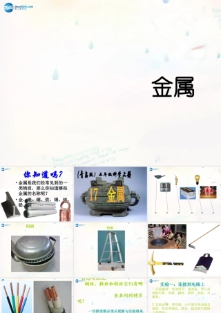 四年级科学下册《金属》课件 青岛版