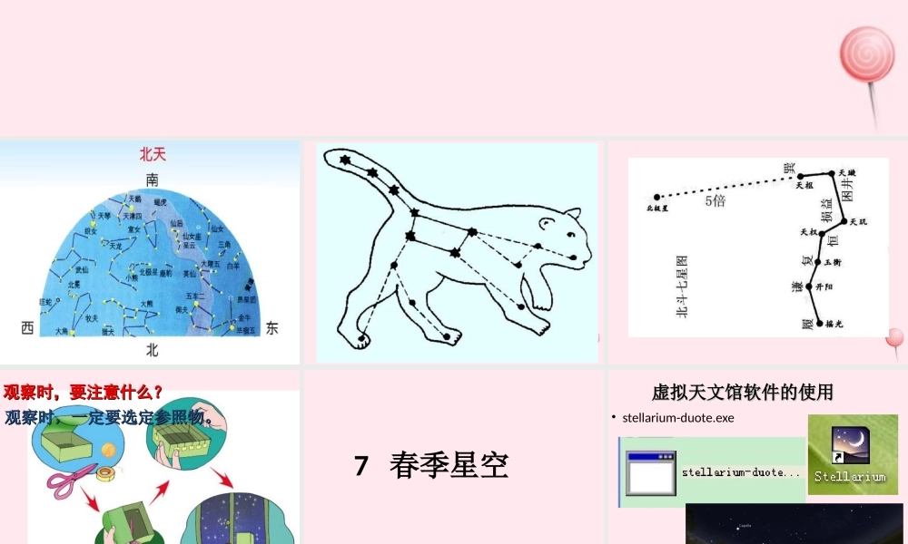 四年级科学下册 第二单元 春夏星空 第7课《春季星空》课件 青岛版五四制-青岛版小学四年级下册自然科学课件