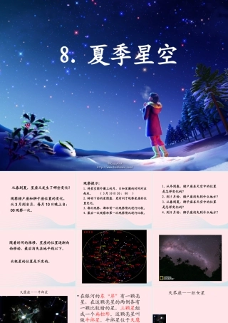 四年级科学下册 第二单元 春夏星空 第8课《夏季星空》课件 青岛版五四制-青岛版小学四年级下册自然科学课件