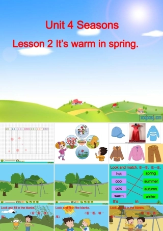 四年级英语上册 Unit 4 Lesson 2 It’s warm in spring课件1 鲁科版-鲁科版小学四年级上册英语课件
