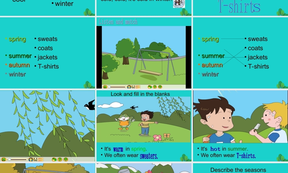 四年级英语上册 Unit 4 Lesson 2 It’s warm in spring课件2 鲁科版-鲁科版小学四年级上册英语课件