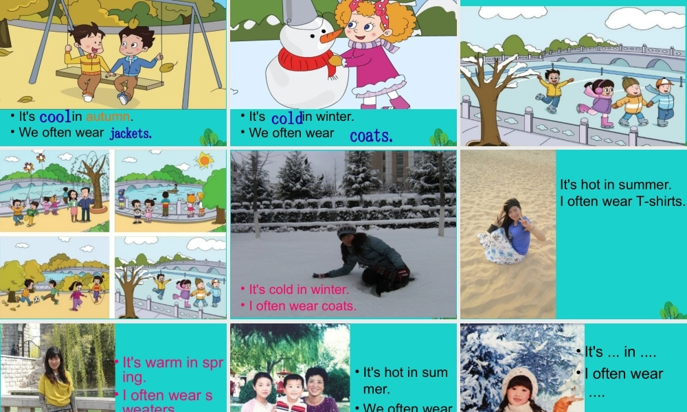 四年级英语上册 Unit 4 Lesson 2 It’s warm in spring课件2 鲁科版-鲁科版小学四年级上册英语课件