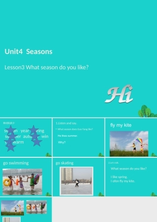 四年级英语上册 Unit 4 Lesson 3 What season do you like课件 鲁科版-鲁科版小学四年级上册英语课件