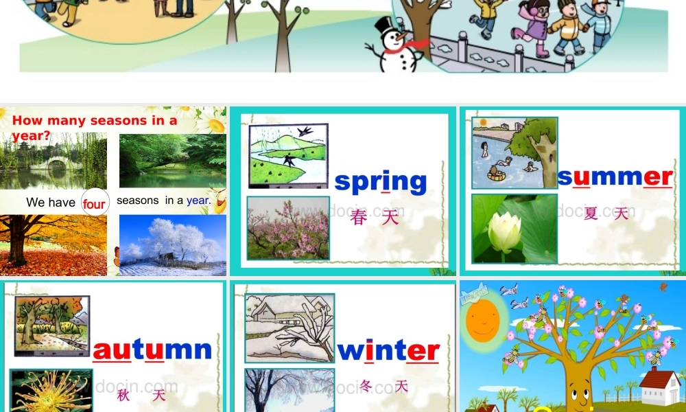 四年级英语上册 Unit 4 Lesson 3 What season do you like课件1 鲁科版-鲁科版小学四年级上册英语课件