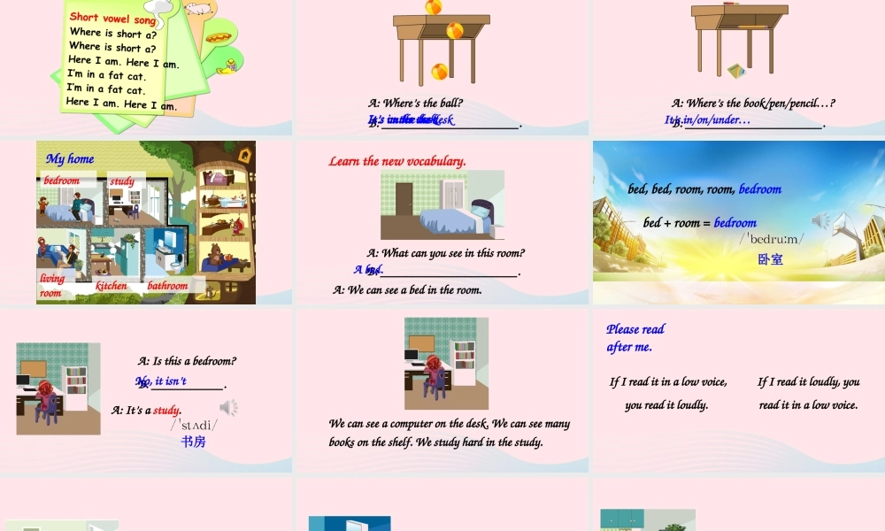 四年级英语上册 Unit 4 My home Part A 第1课时上课课件+素材 人教PEP