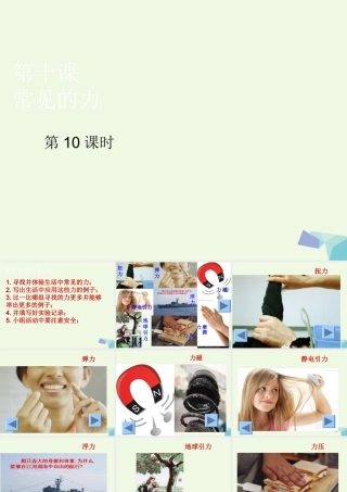 四年级科学上册 第10课 常见的力课件4 冀教版-冀教版小学四年级上册自然科学课件