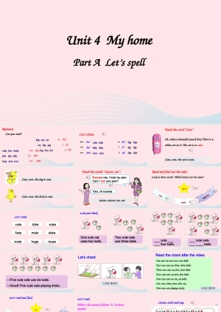 四年级英语上册 Unit 4 My home Part A 第3课时上课课件+素材 人教PEP