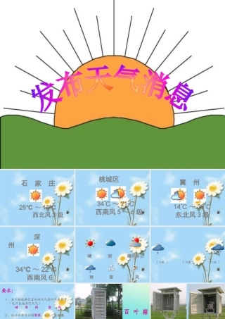 四年级科学下册 第二单元 天气 第4课 发布天气消息课件2 冀人版-人教版小学四年级下册自然科学课件