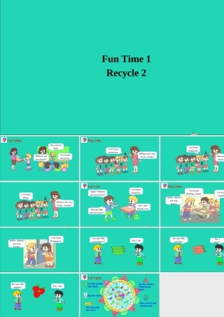 四年级英语上册 Fun Time 1（Recycle 2）课件 人教精通版（三起）-人教版小学四年级上册英语课件