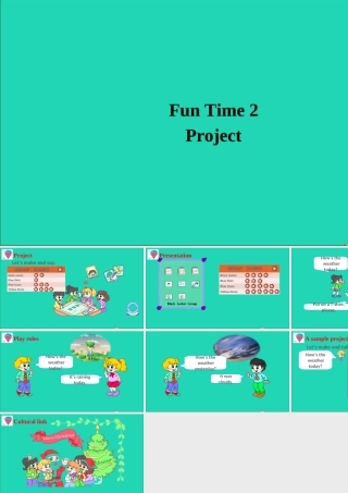 四年级英语上册 Fun Time 2（Project）课件 人教精通版（三起）-人教版小学四年级上册英语课件