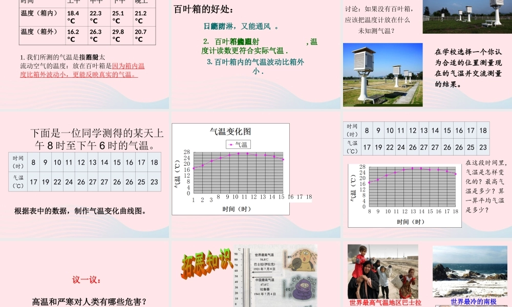 四年级科学上册 第11课《今天的气温是多少》课件（3） 鄂教版-鄂教版小学四年级上册自然科学课件
