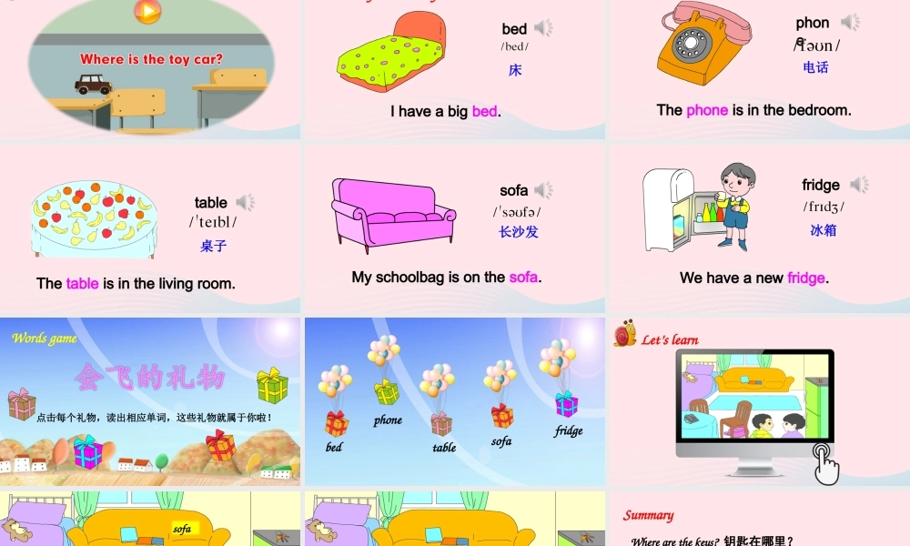 四年级英语上册 Unit 4 My home Part B 第1课时备用课件+素材 人教PEP