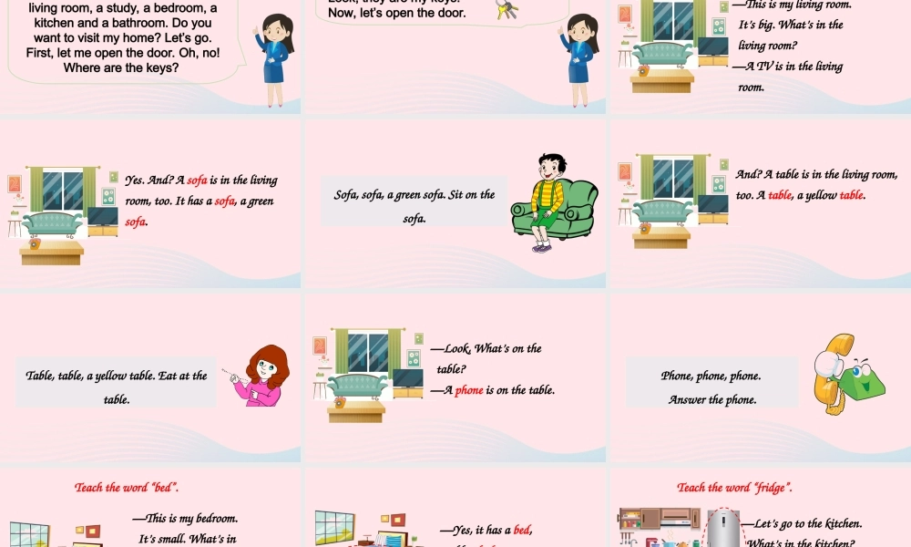 四年级英语上册 Unit 4 My home Part B 第5课时上课课件+素材 人教PEP