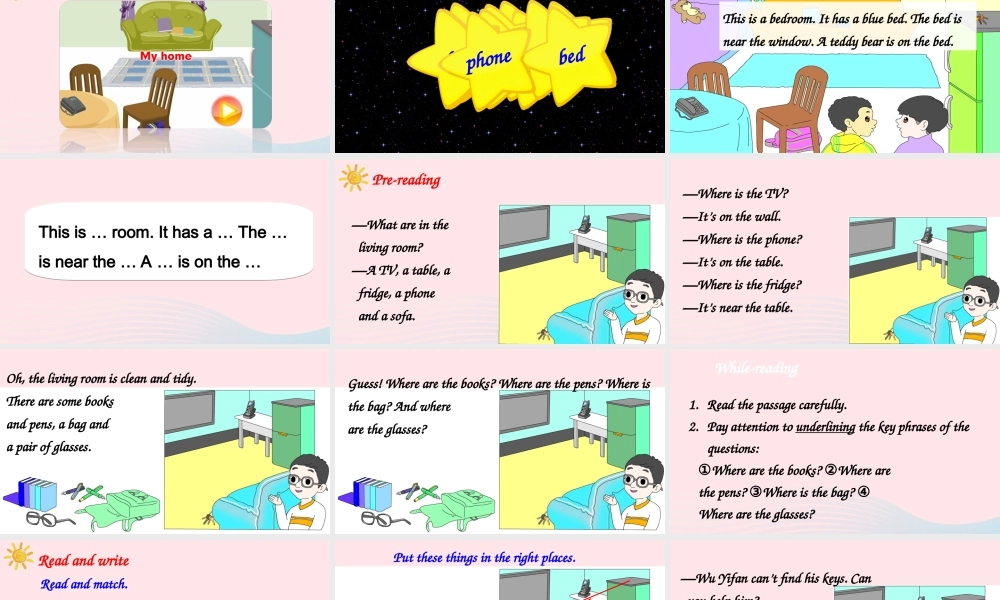 四年级英语上册 Unit 4 My home Part B 第6课时上课课件+素材 人教PEP