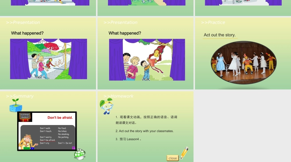 四年级英语上册 Unit 1 Signs Lesson 3 Have Fun教学课件 北师大版（三起）-北师大版小学四年级上册英语课件