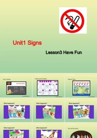 四年级英语上册 Unit 1 Signs Lesson 3 Have Fun教学课件 北师大版（三起）-北师大版小学四年级上册英语课件