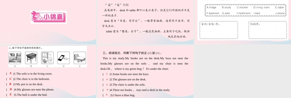 四年级英语上册 Unit 4 My home Part B第三课时作业课件 人教PEP-人教PEP小学四年级上册英语课件