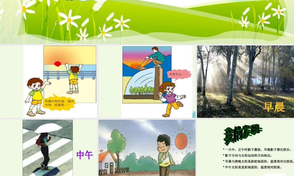 四年级科学上册 第14课 太阳和影子课件2 冀教版-冀教版小学四年级上册自然科学课件