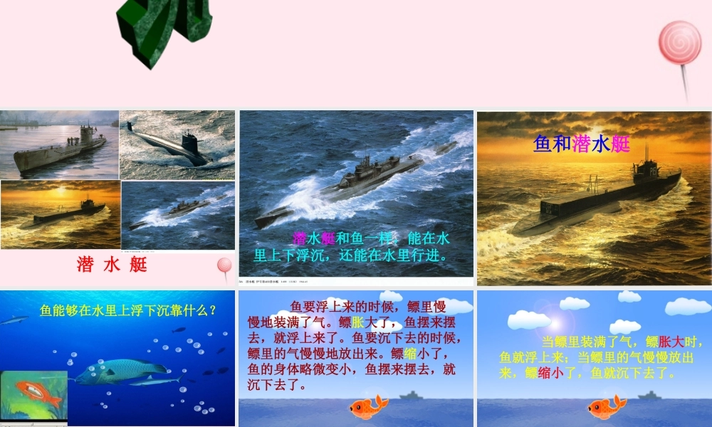 四年级科学下册 第三单元 第16课《玩潜水艇》课件2 鄂教版-鄂教版小学四年级下册自然科学课件