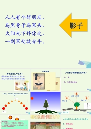 四年级科学上册 第14课 太阳和影子课件4 冀教版-冀教版小学四年级上册自然科学课件