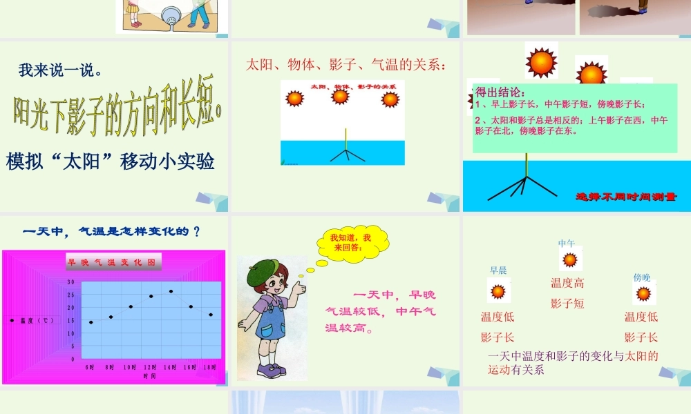四年级科学上册 第14课 太阳和影子课件5 冀教版-冀教版小学四年级上册自然科学课件