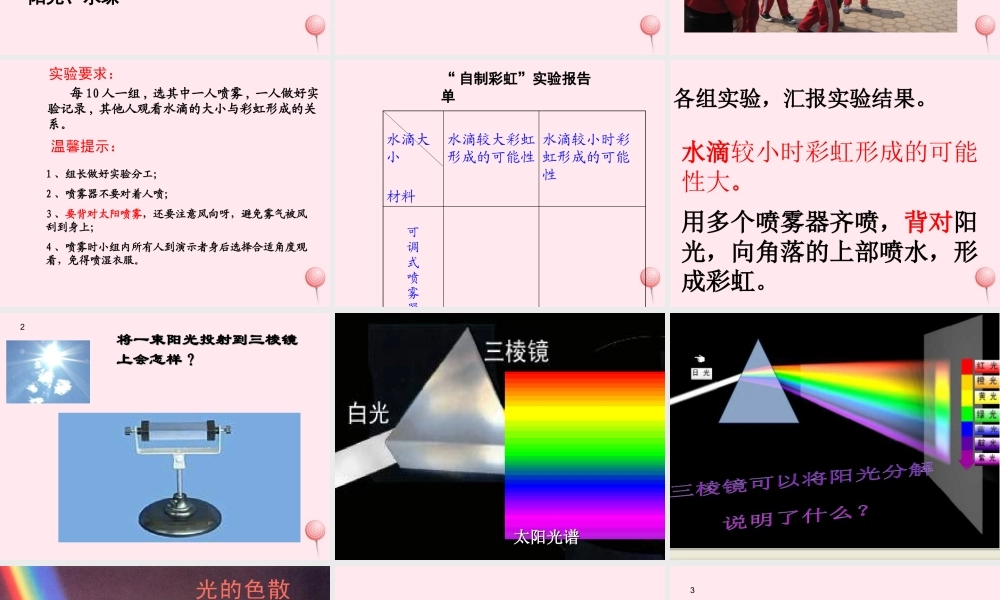 四年级科学下册 第三单元 光与我们的生活 第11课《彩虹的秘密》课件1 青岛版五四制-青岛版小学四年级下册自然科学课件