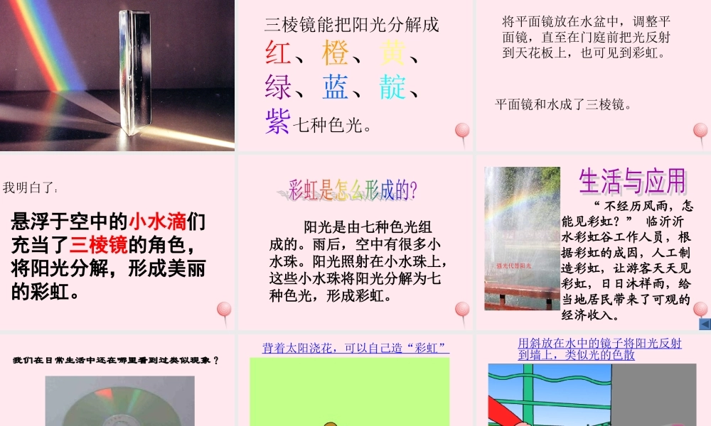 四年级科学下册 第三单元 光与我们的生活 第11课《彩虹的秘密》课件1 青岛版五四制-青岛版小学四年级下册自然科学课件