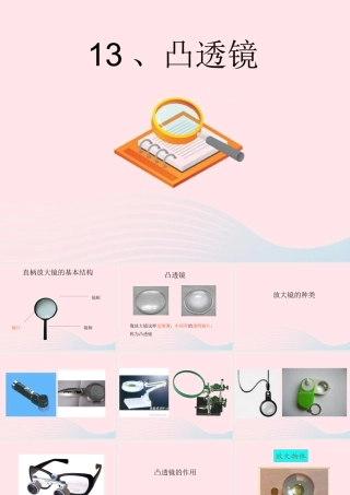 四年级科学下册 第三单元 光与我们的生活 第12课《凸透镜》课件1 青岛版五四制-青岛版小学四年级下册自然科学课件