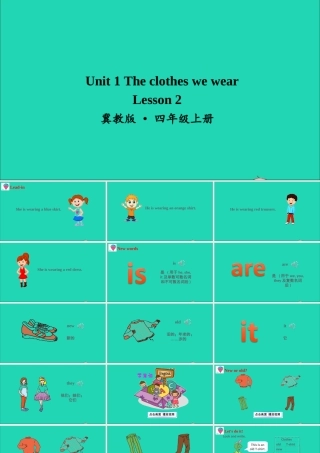 四年级英语上册 Unit 1 The Clothes We Wear Lesson 2 New and Old课件+素材 冀教版（三起）