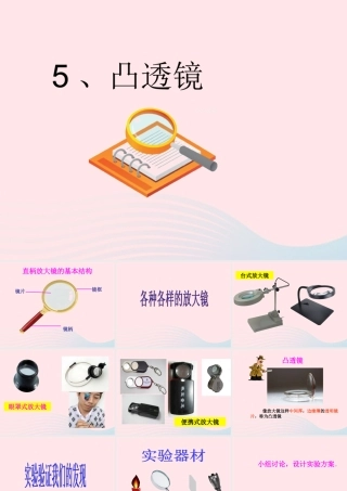 四年级科学下册 第三单元 光与我们的生活 第12课《凸透镜》课件2 青岛版五四制-青岛版小学四年级下册自然科学课件