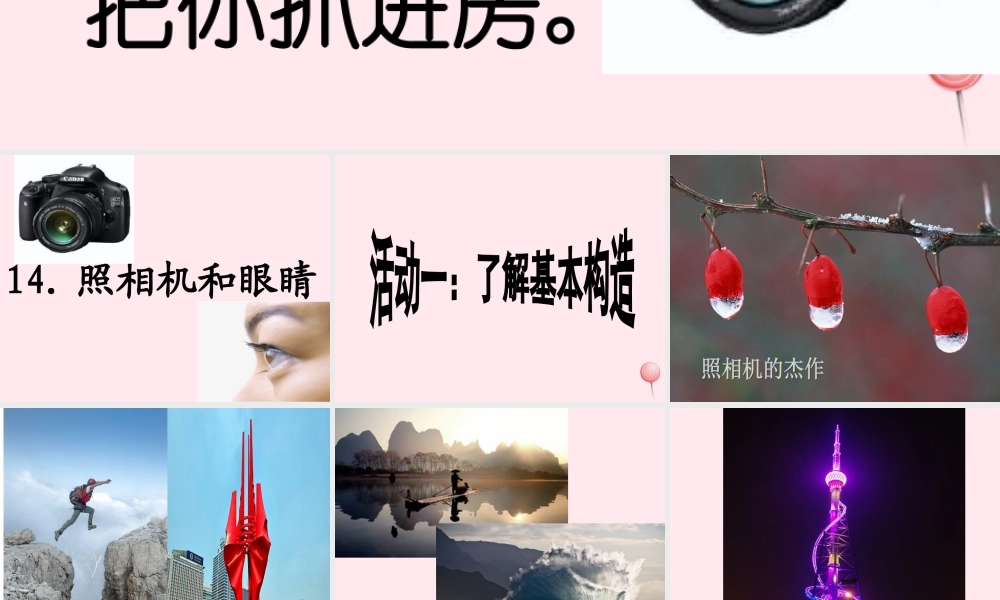 四年级科学下册 第三单元 光与我们的生活 第13课《照相机和眼睛》课件1 青岛版五四制-青岛版小学四年级下册自然科学课件