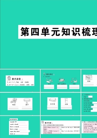 四年级英语上册 Unit 4 My home单元知识梳理课件 人教PEP-人教PEP小学四年级上册英语课件