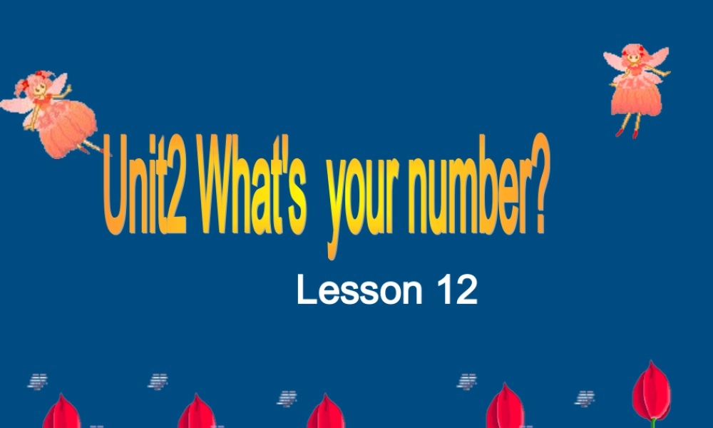 四年级英语上册 Lesson 12课件 人教新版