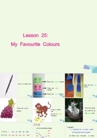 四年级英语上册 Lesson 25 My Favourite Colours课件 冀教版（一起）-冀教版小学四年级上册英语课件