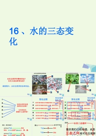 四年级科学上册 第16课 水的三态变化课件1 青岛版五四制-青岛版小学四年级上册自然科学课件
