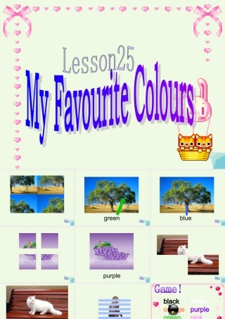四年级英语上册 Lesson 25 My Favourite Colours课件1 冀教版（一起）-冀教版小学四年级上册英语课件