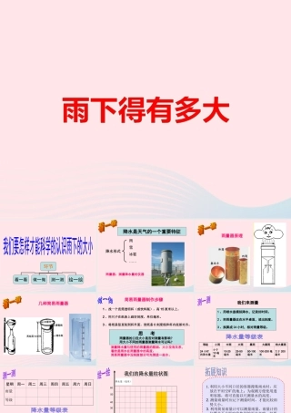 四年级科学上册 第16课《雨下得有多大》课件（1） 鄂教版-鄂教版小学四年级上册自然科学课件