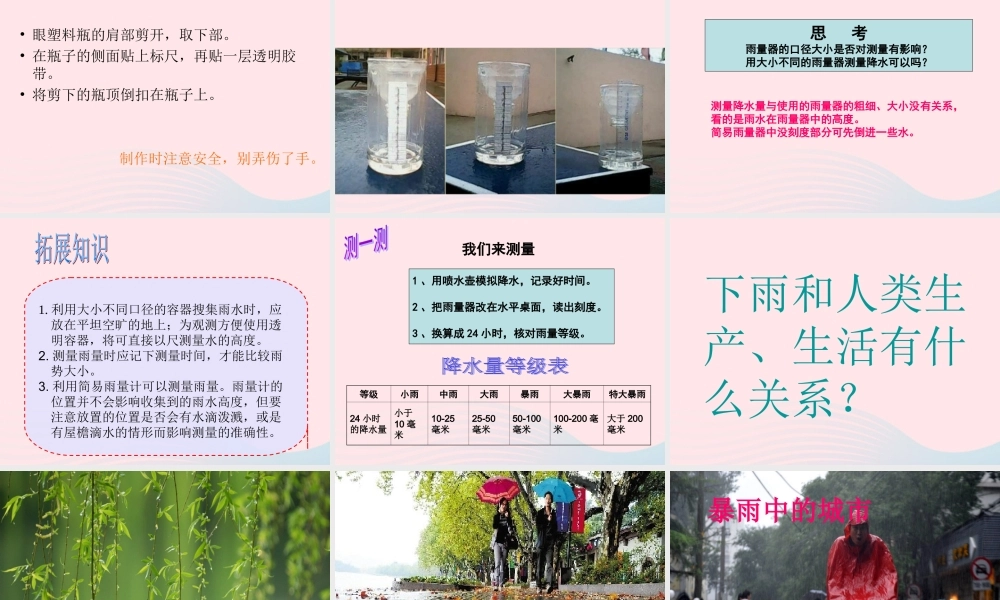 四年级科学上册 第16课《雨下得有多大》课件（2） 鄂教版-鄂教版小学四年级上册自然科学课件