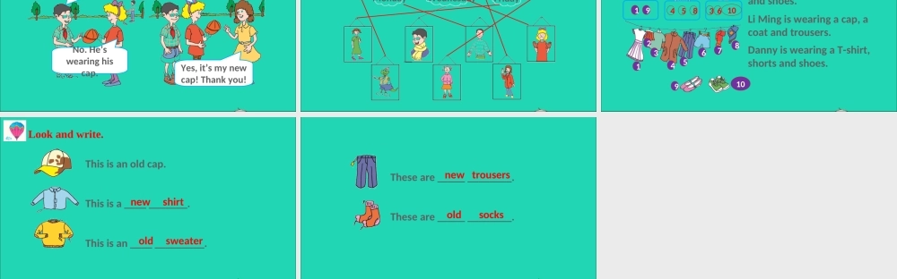 四年级英语上册 Unit 1 The Clothes We Wear（Again please）课件+素材 冀教版（三起）