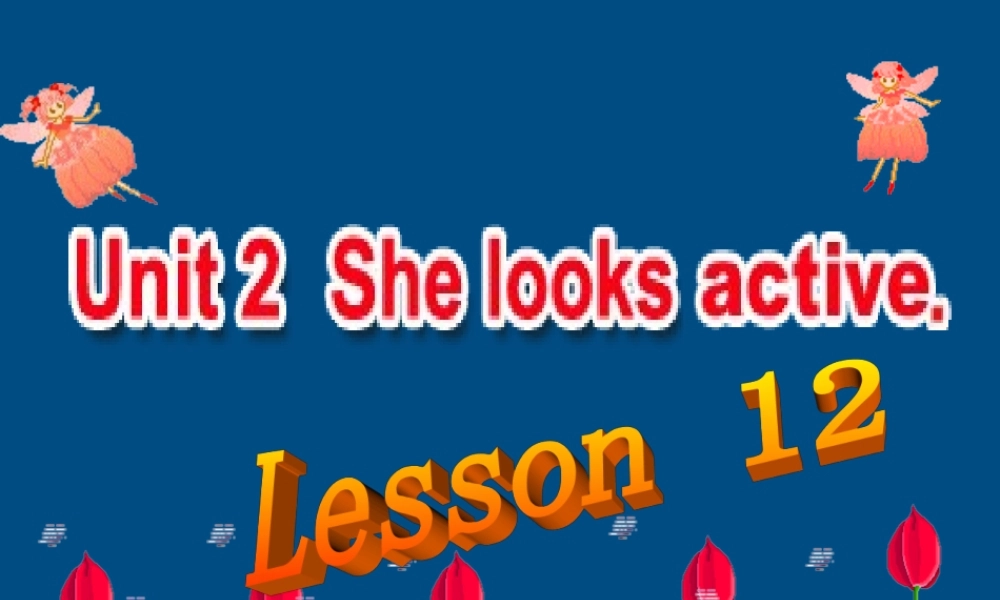 四年级英语上册 Lesson12 she looks active课件 人教新版