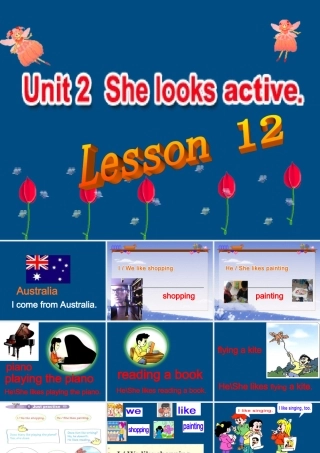 四年级英语上册 Lesson12 she looks active课件 人教新版