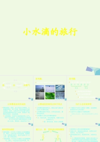 四年级科学上册 第17课 小水滴的旅行课件1 青岛版五四制-青岛版小学四年级上册自然科学课件