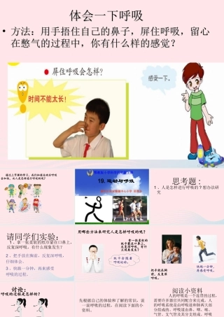 四年级科学上册 第19课《运动与呼吸》课件（2） 鄂教版-鄂教版小学四年级上册自然科学课件