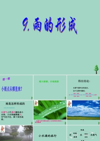 四年级科学下册 第三单元 物质的状态 第9课 雨的形成课件4 冀人版-人教版小学四年级下册自然科学课件