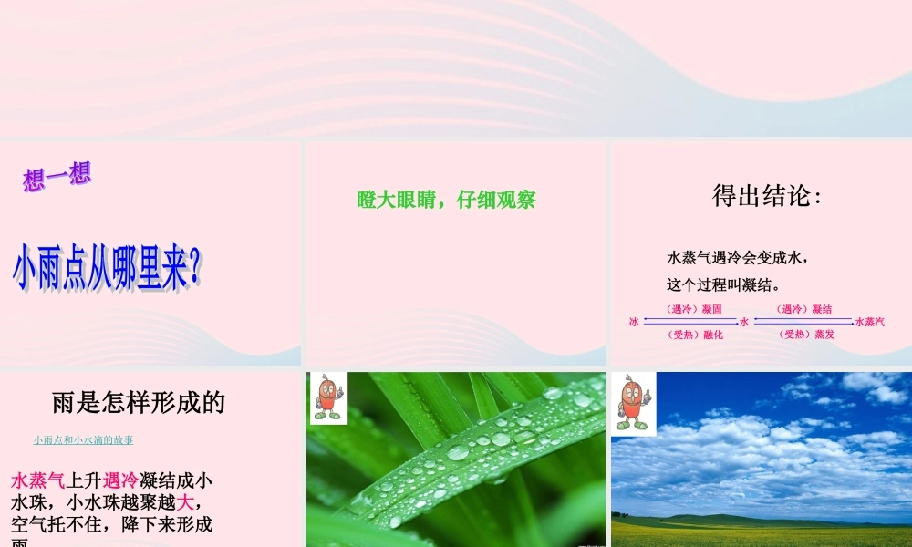 四年级科学下册 第三单元 物质的状态 第9课《雨的形成》课件4 冀教版-冀教版小学四年级下册自然科学课件