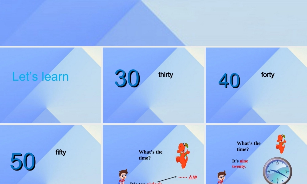 四年级英语上册 Unit 4 Numbers and time Part A课件2 （新版）闽教版-闽教版小学四年级上册英语课件