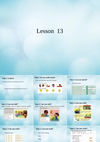 四年级英语上册 Unit 4 Revision Lesson 13课件 北京课改版-北京课改版小学四年级上册英语课件